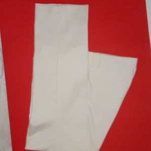 CREAM SLACKS -MARISA STRAIGHT CUT